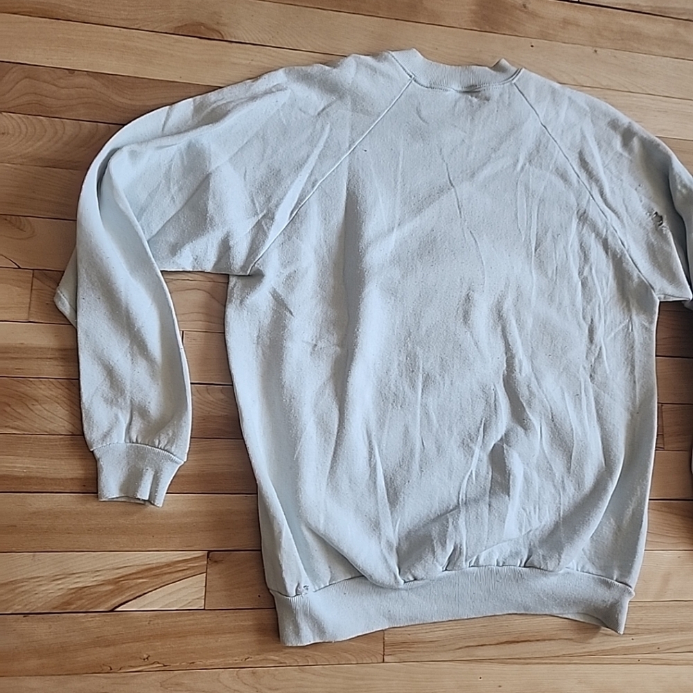 White Graphic Sweatshirt with Cartoon Print - Picture 12 of 13